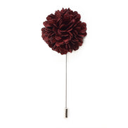 Chrysanthemum Lapel Pin - Burgundy