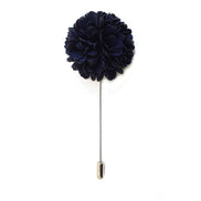 Chrysanthemum Lapel Pin - Dark Navy