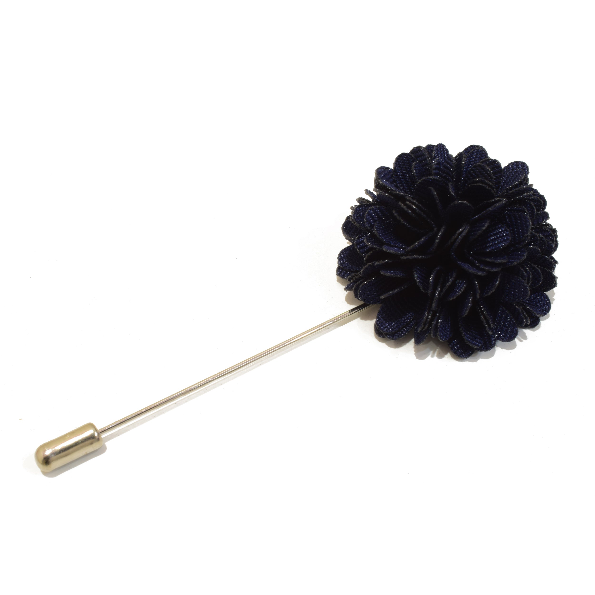 Chrysanthemum Lapel Pin - Dark Navy
