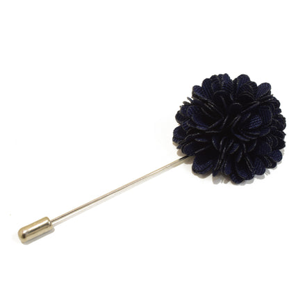 Chrysanthemum Lapel Pin - Dark Navy