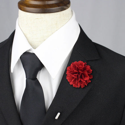 Chrysanthemum Lapel Pin - Red