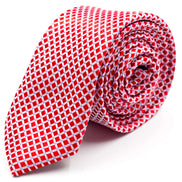 Men's Skinny Tie - Red Checks