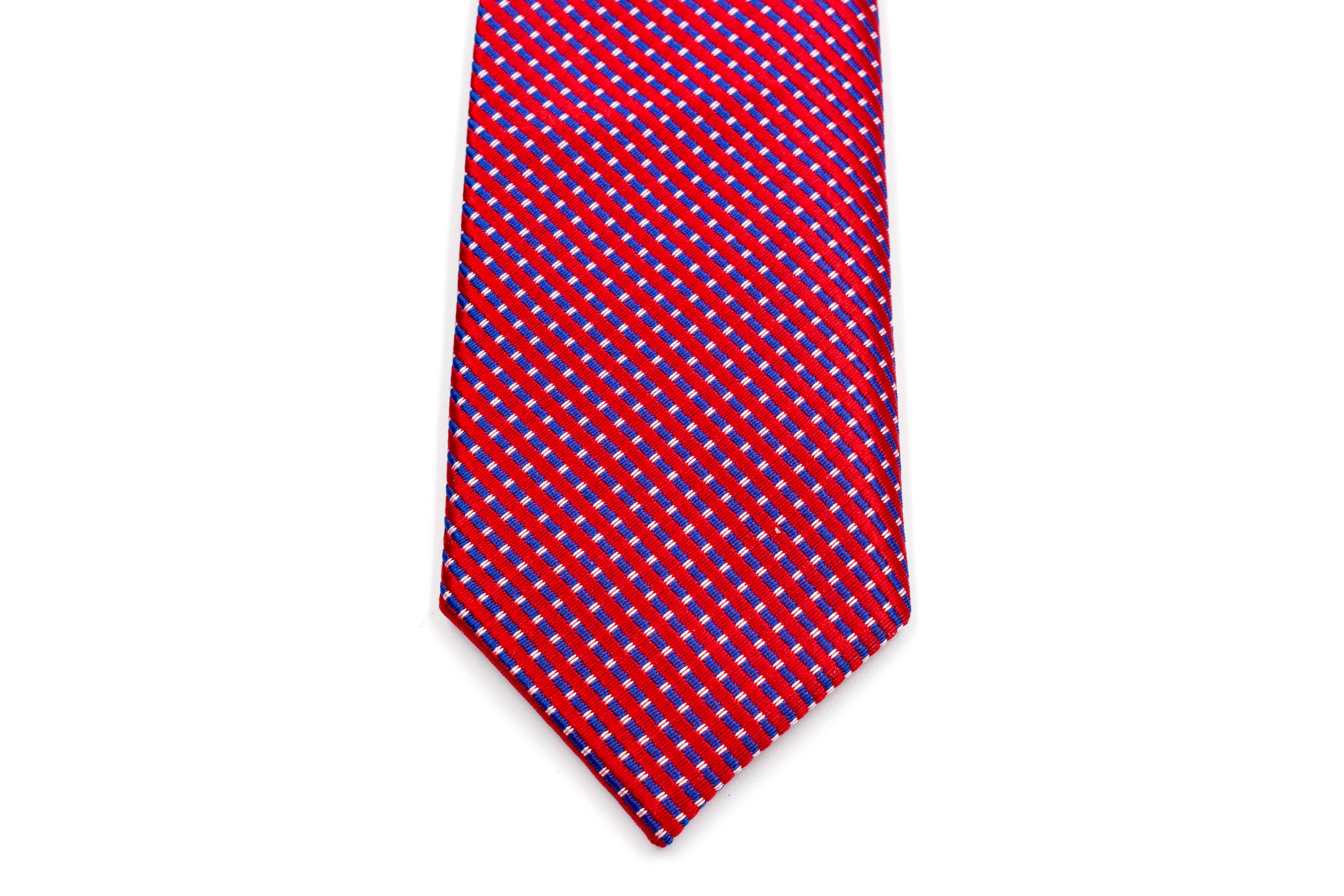 Men's Skinny Tie - Red Multi Stripe