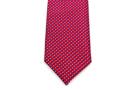 Men's Skinny Tie - Red Multi Stripe