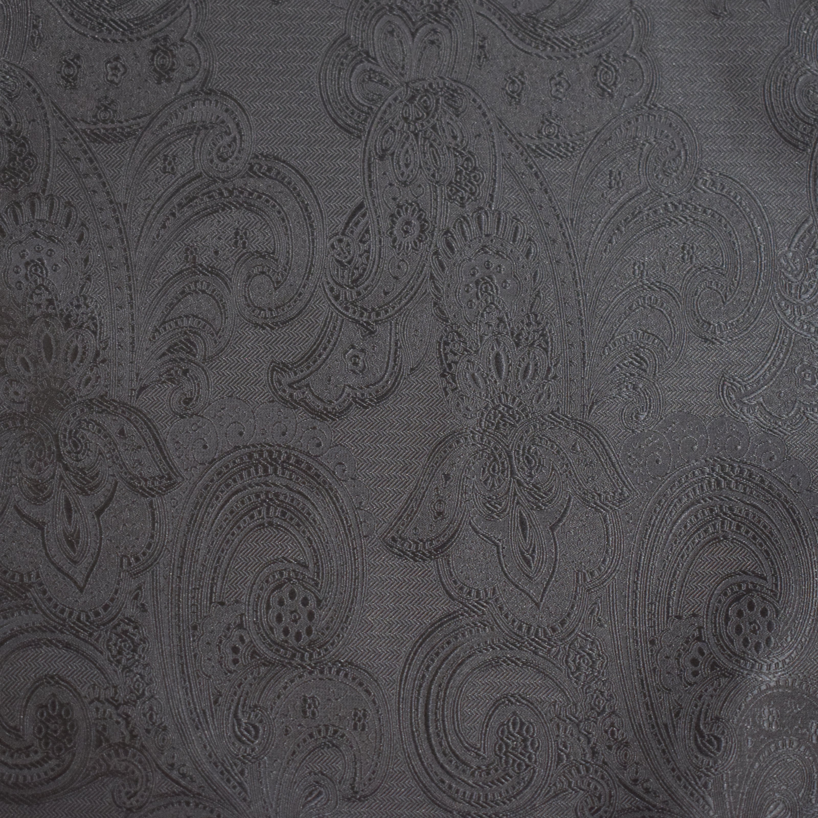 Men's Neck Tie - Black Paisley