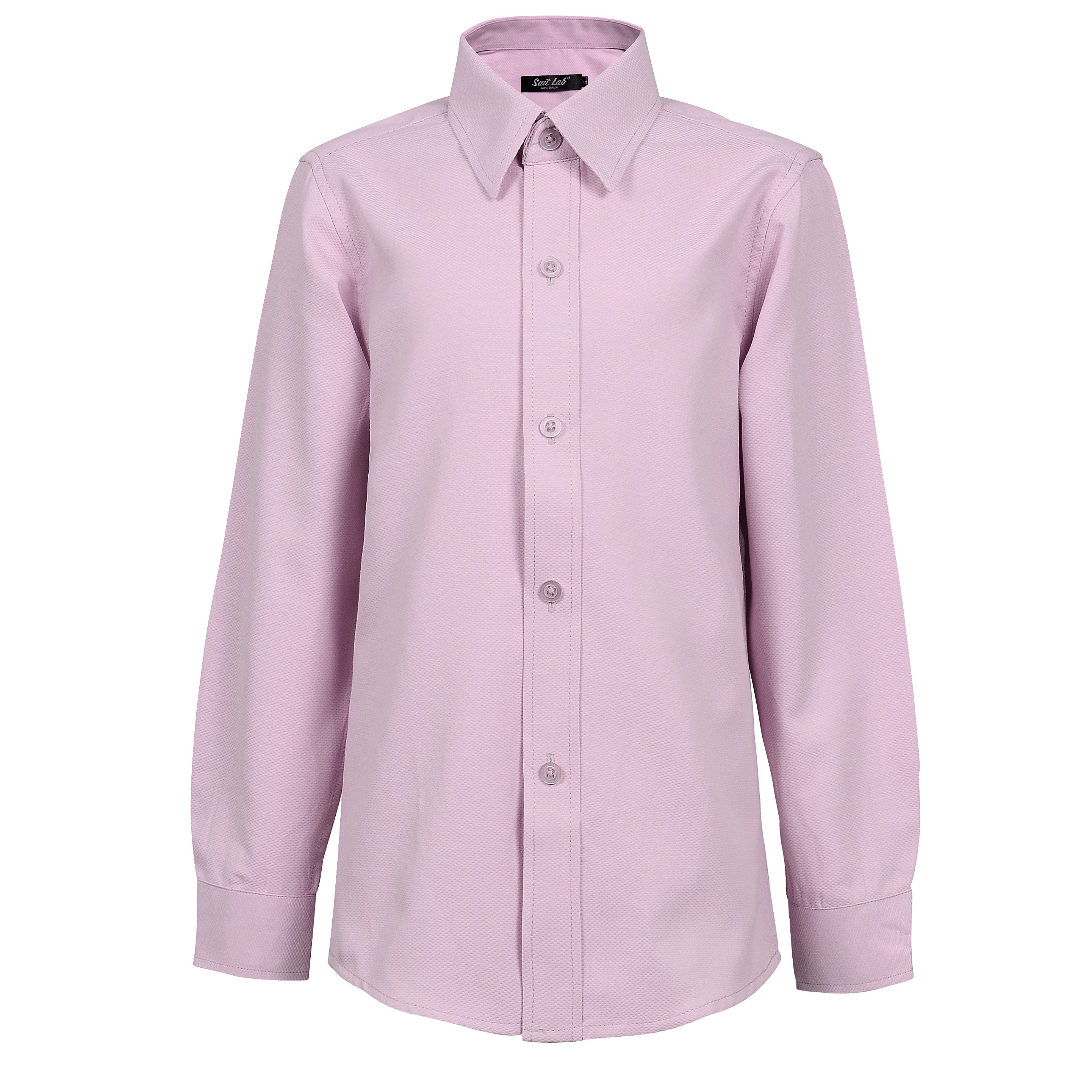 Boys' Pink Textured Dress Shirt