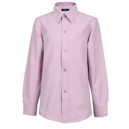 Boys' Pink Textured Dress Shirt