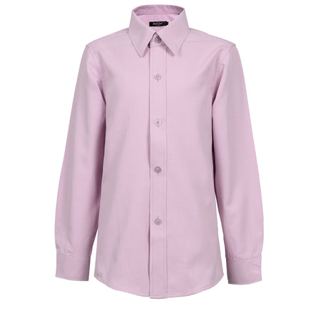 Boys' Pink Textured Dress Shirt
