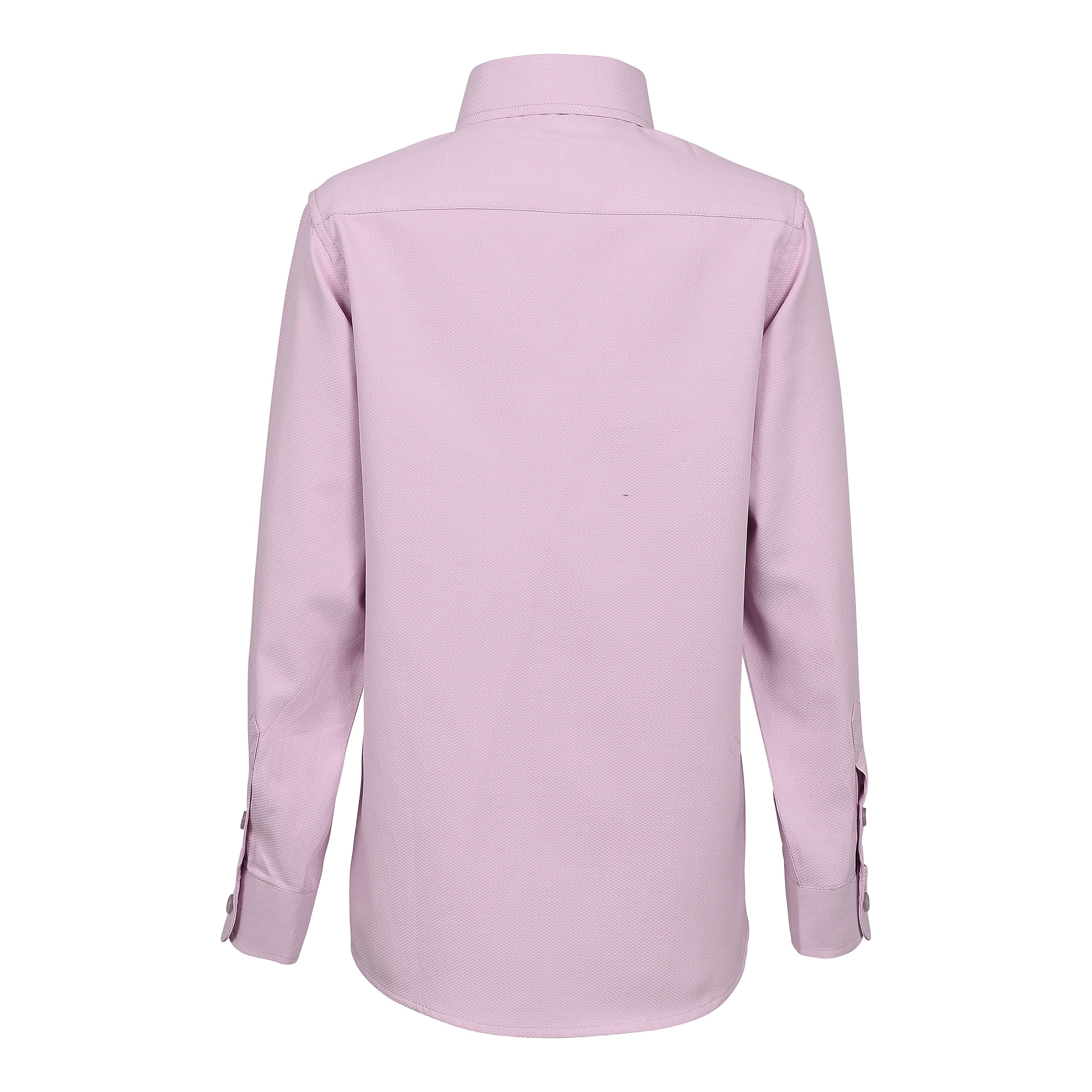 Boys' Pink Textured Dress Shirt