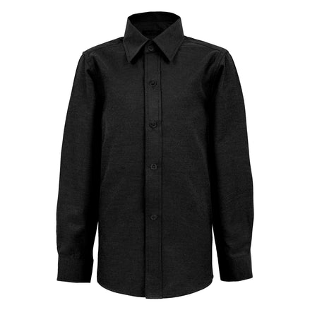 Boys' Black Textured Dress Shirt