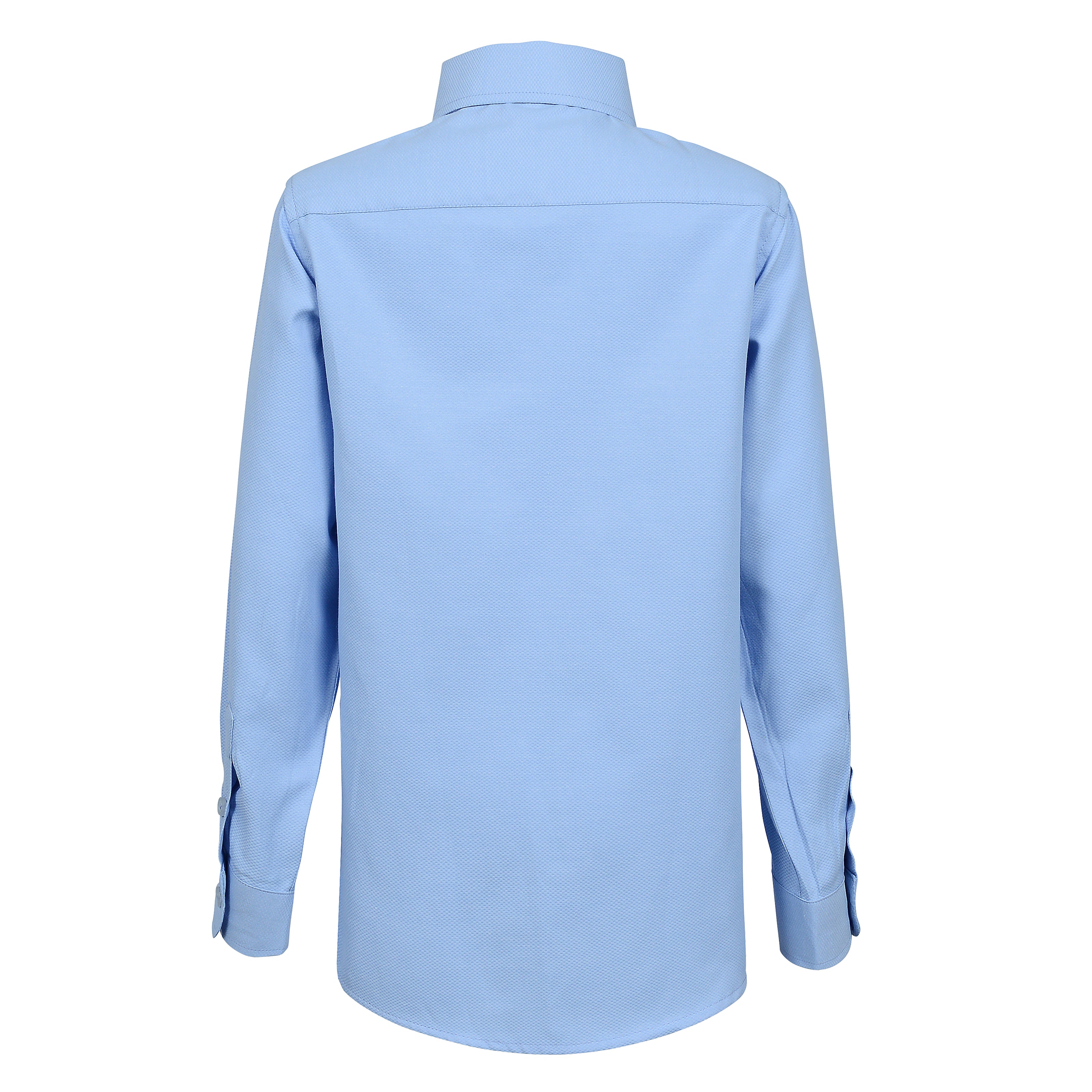 Boys' Blue Textured Dress Shirt