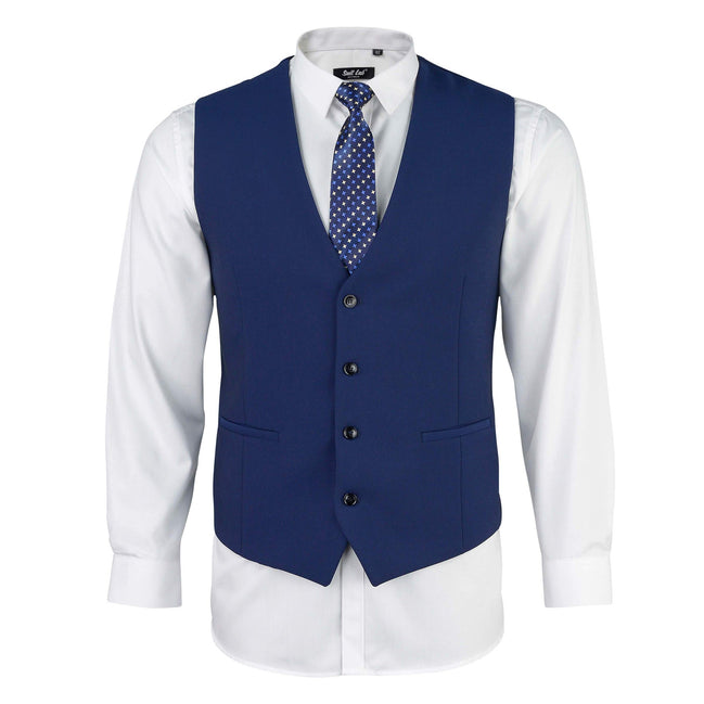 Mens Matte Navy 4 Piece Suit