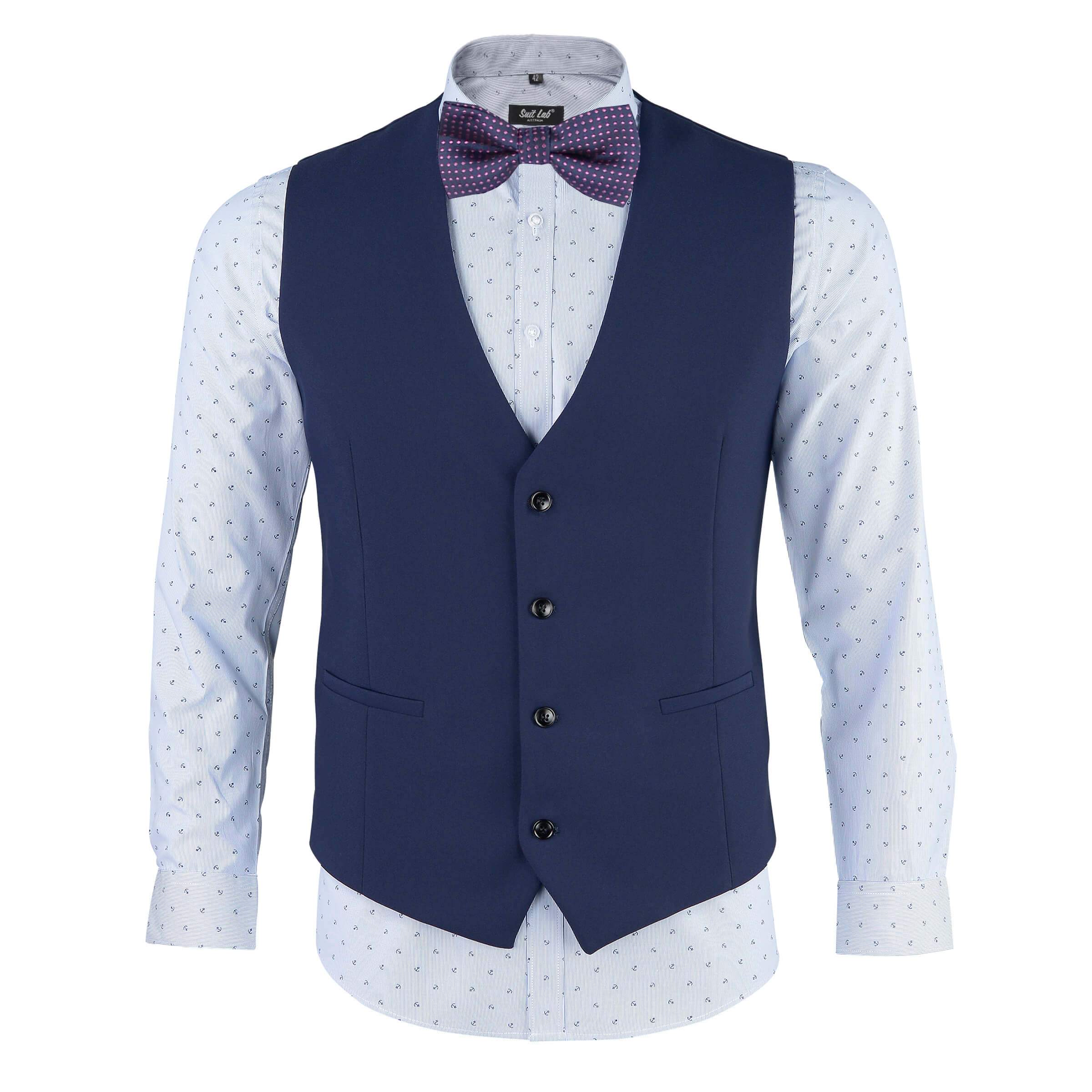 Mens Dark Horse Navy 4 Piece Suit