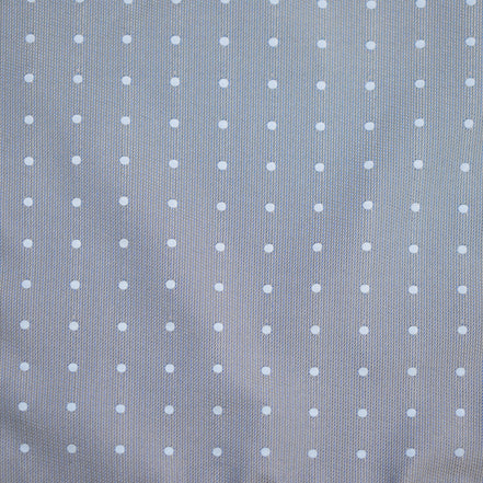 Men's Neck Tie - Stone Grey Blue Polkadot