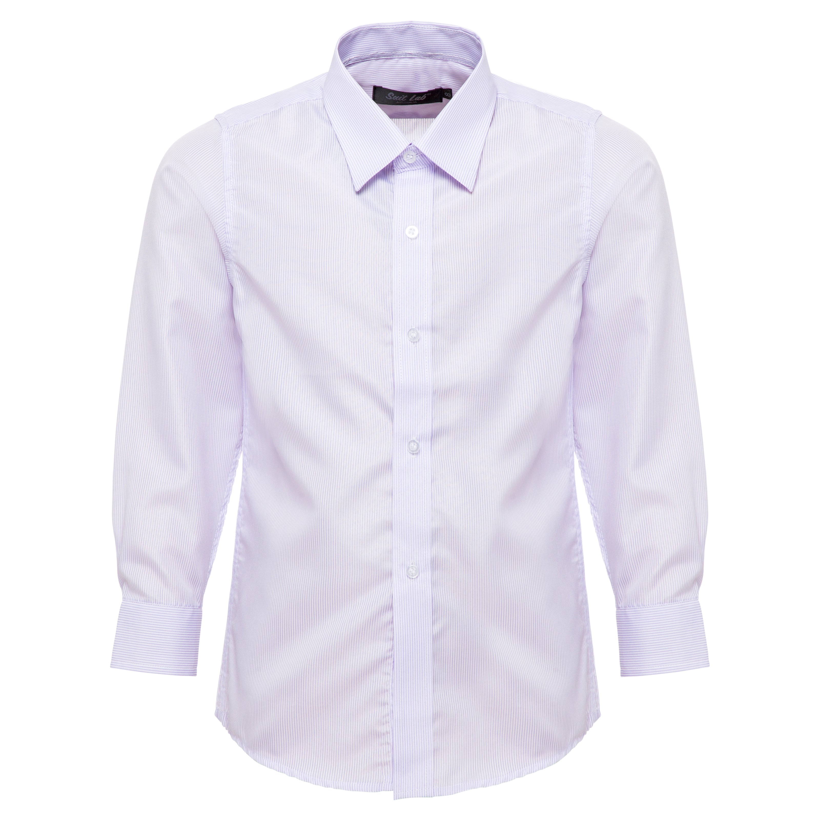 Boys Purple Striped Formal Shirt - Suit Lab