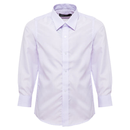 Boys Purple Striped Formal Shirt - Suit Lab