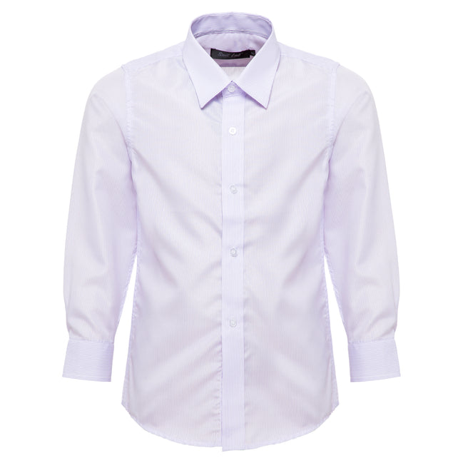 Boys Purple Striped Formal Shirt - Suit Lab