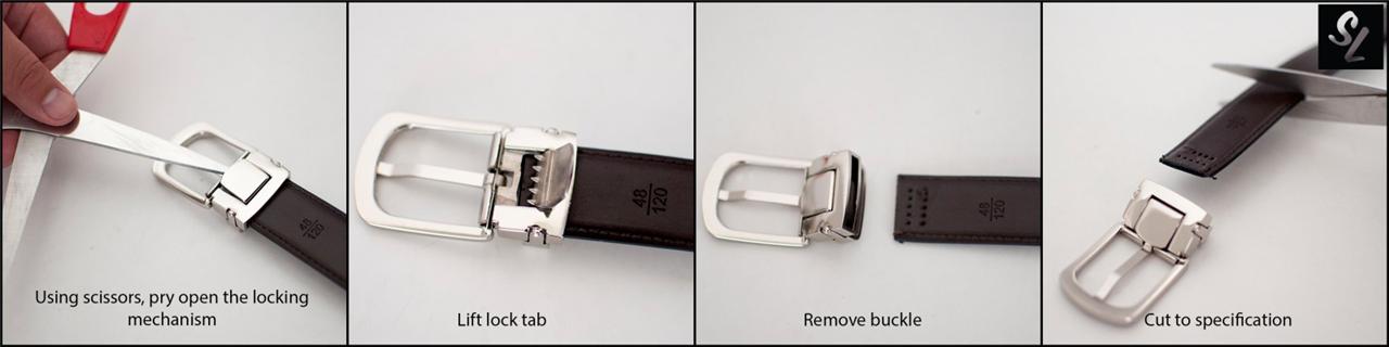Men's Leather Belt - Black Flat Buckle