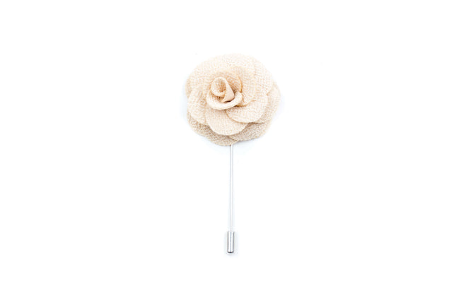 Petal Lapel Pin - Cream