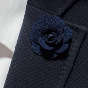 Petal Lapel Pin - Dark Navy