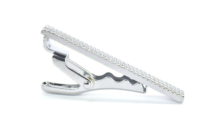 Mini Silver with Pattern Tie Clip